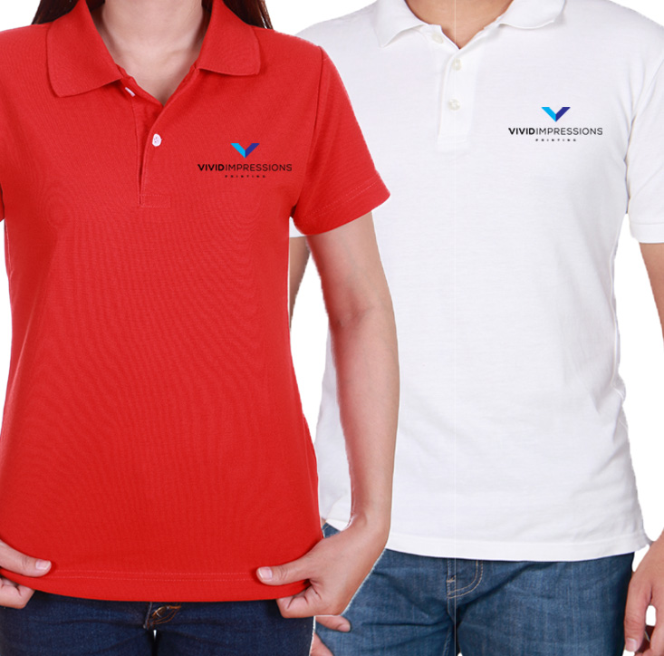 Vivid Impressions Printing - Logo Embroidered Polo Shirts